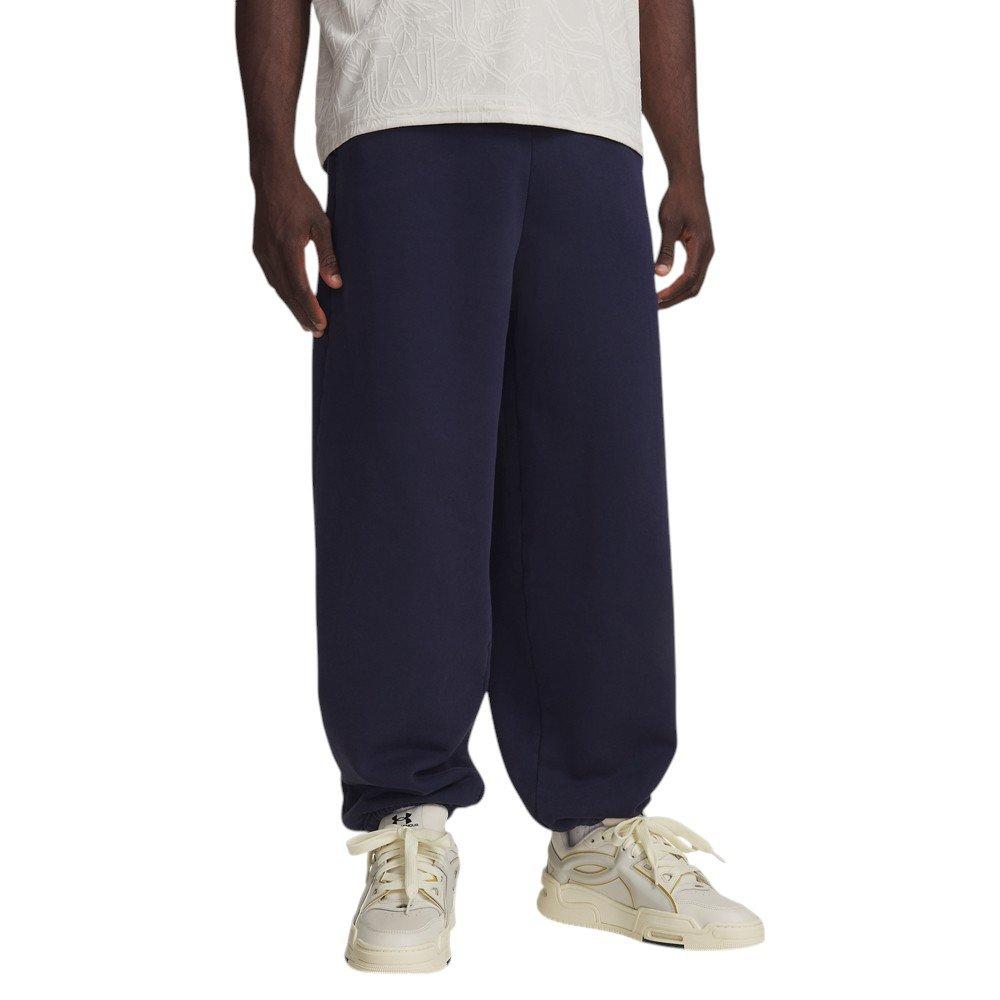 Under Armour Men's Icon Heavyweight Fleece Washed Pants - Navy/White - NAVY/WHITE